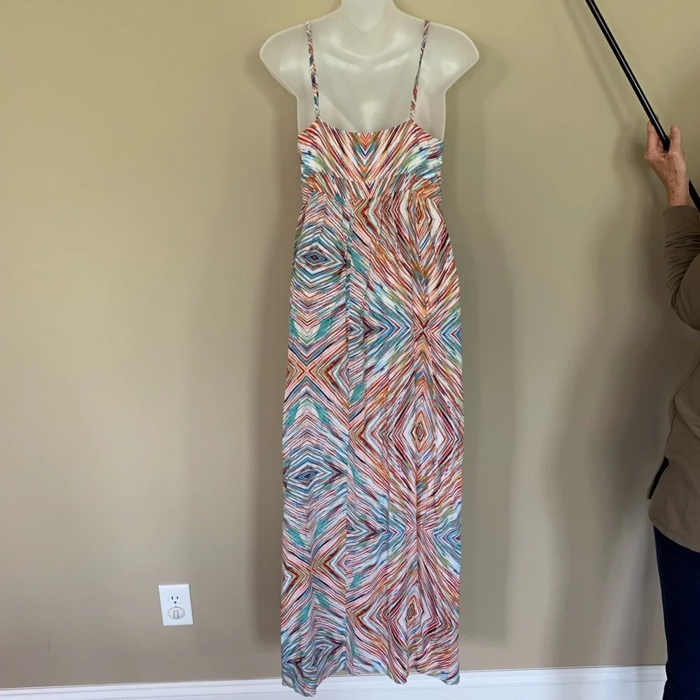 {Tulle} Maxi Geometric Multicolor Dress Size Small - Picture 2 of 4